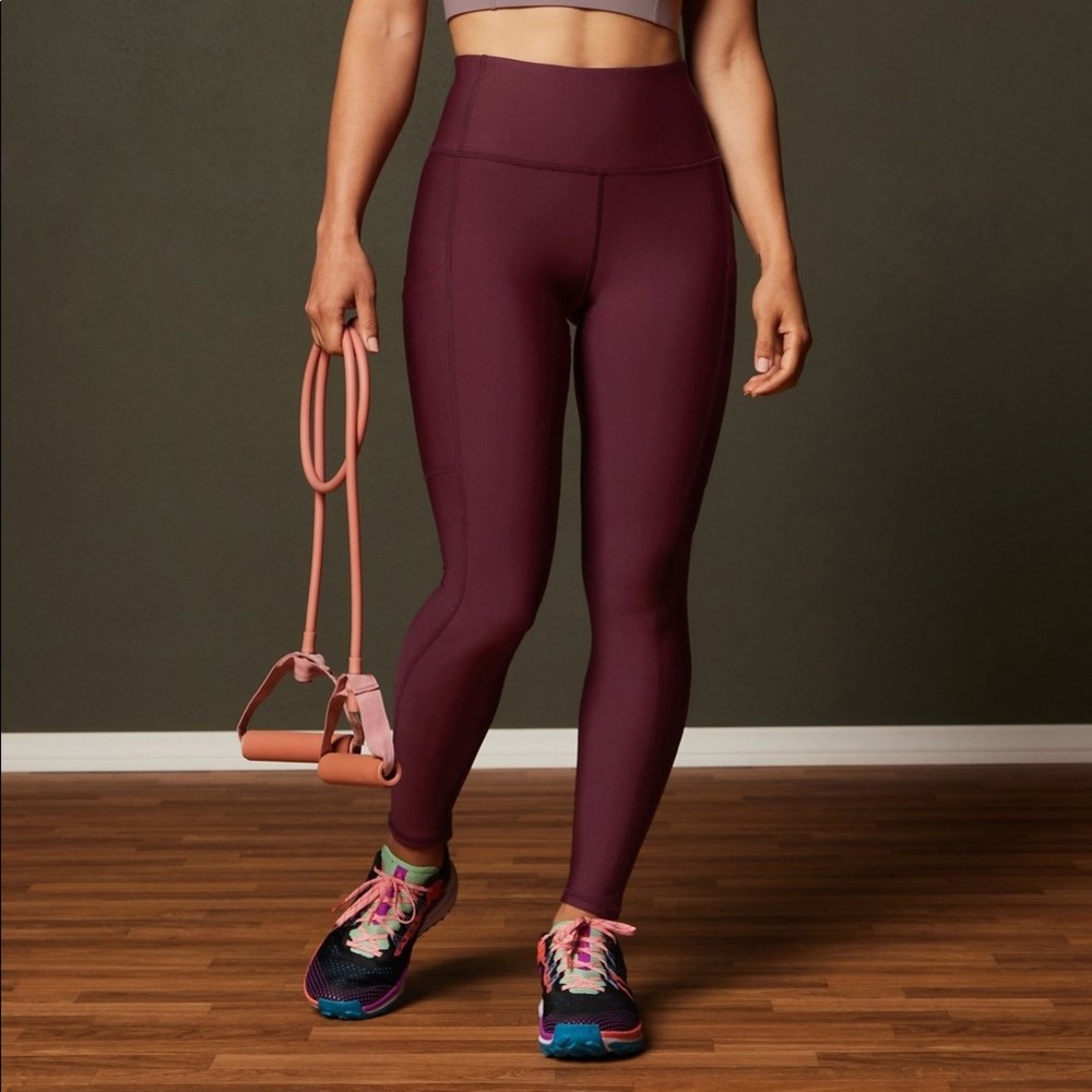 NWT Fabletics Cold Weather Leggings -  Merlot